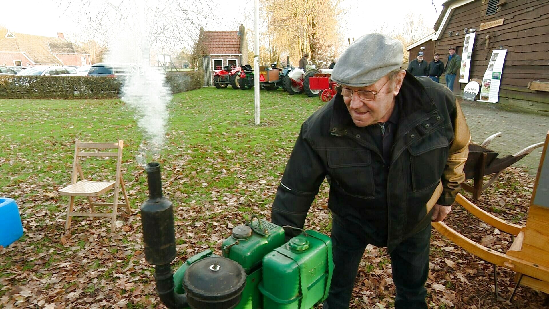 Wopke Huitema lit in melkmasinemotor sjen