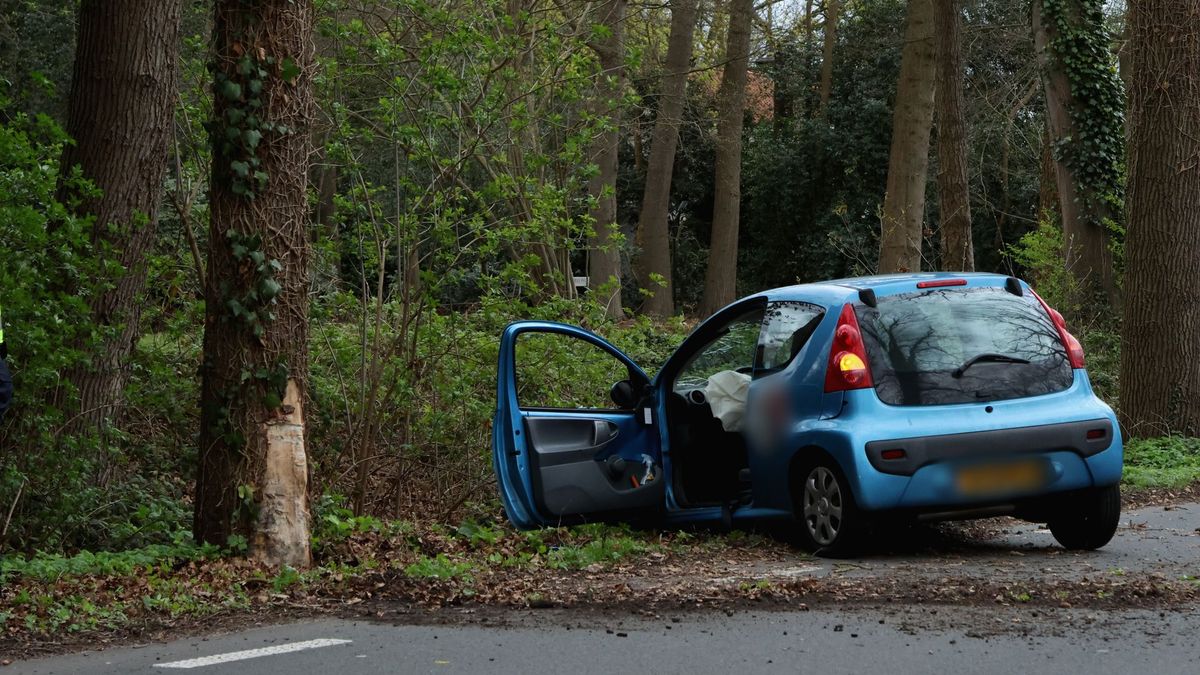 Auto botst tegen boom bij Barchem