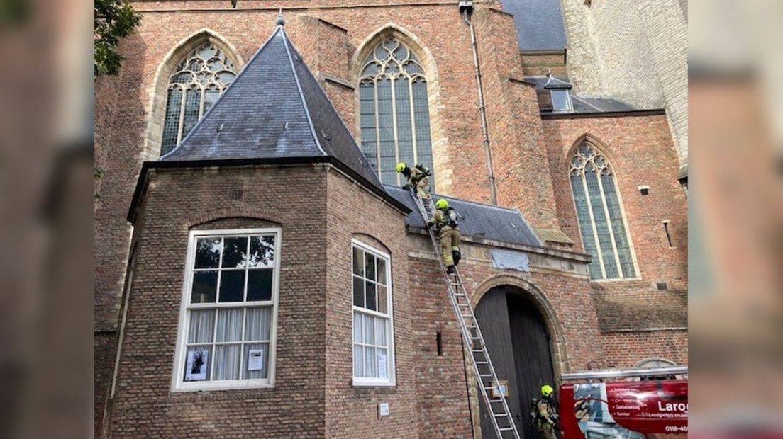 Brand in bijgebouw Nieuwe Kerk Middelburg