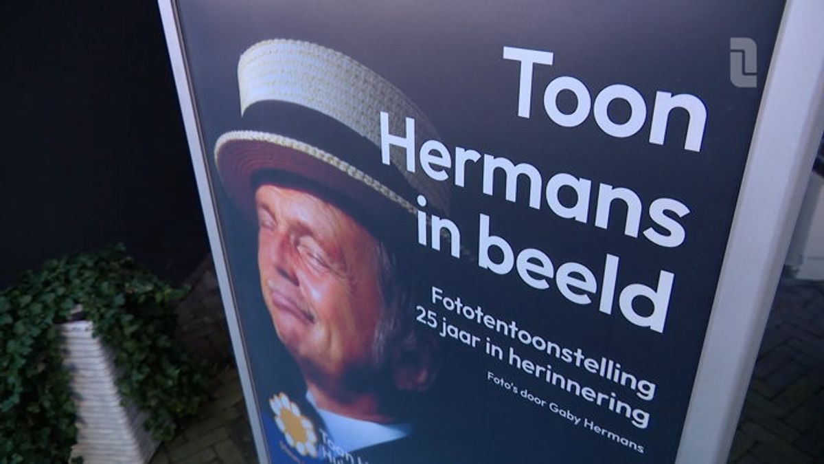 Fototentoonstelling en postzegel 25 jaar na dood Toon Hermans - L1 Nieuws
