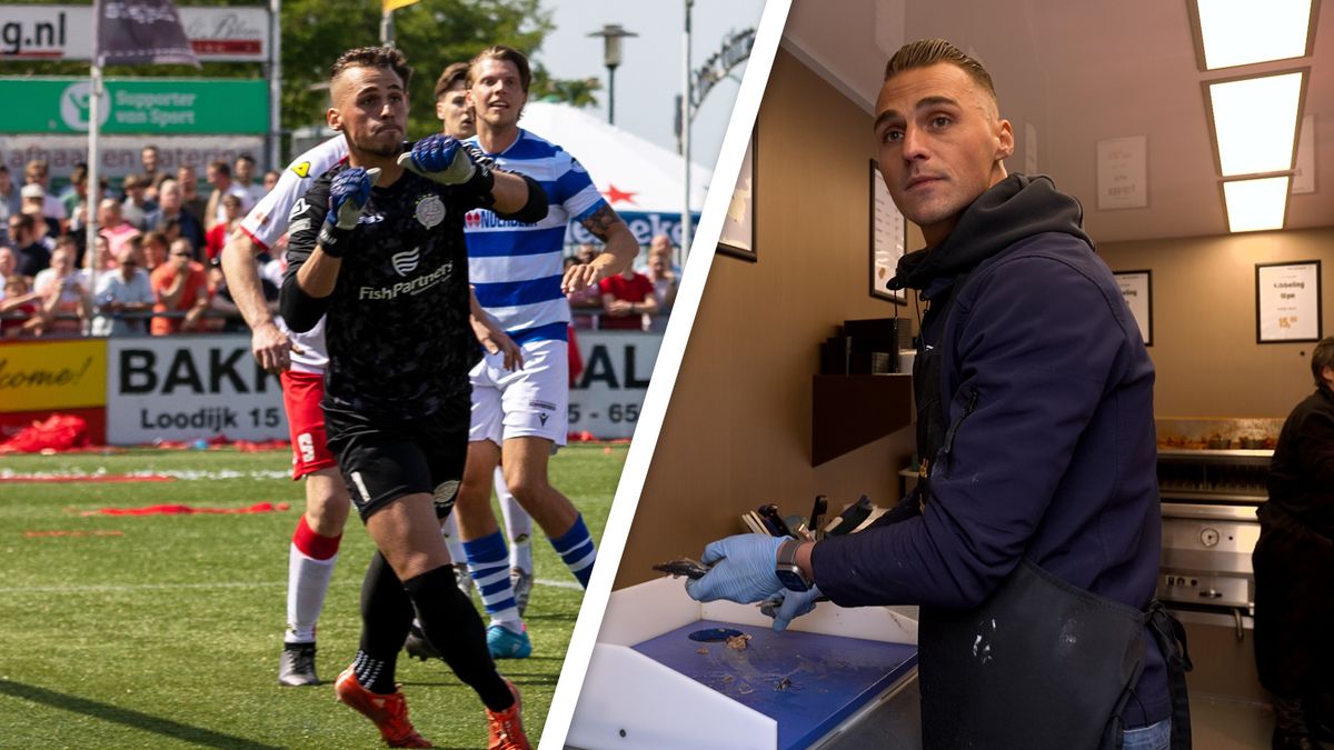 Na 9 derby's staat gestopte Schaap niet onder de lat maar in zijn viskraam: 'Best gek'