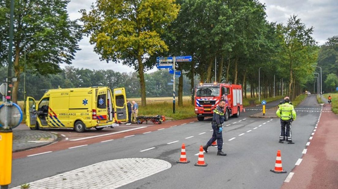 De plek van het ongeval in Oosterbeek.