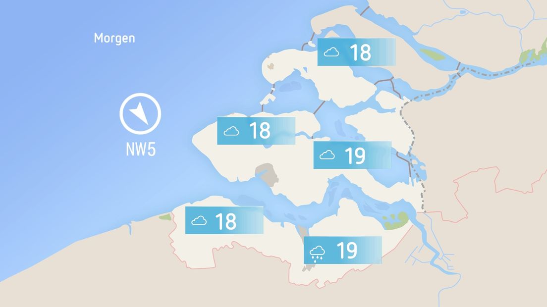 Weersverwachting voor morgen