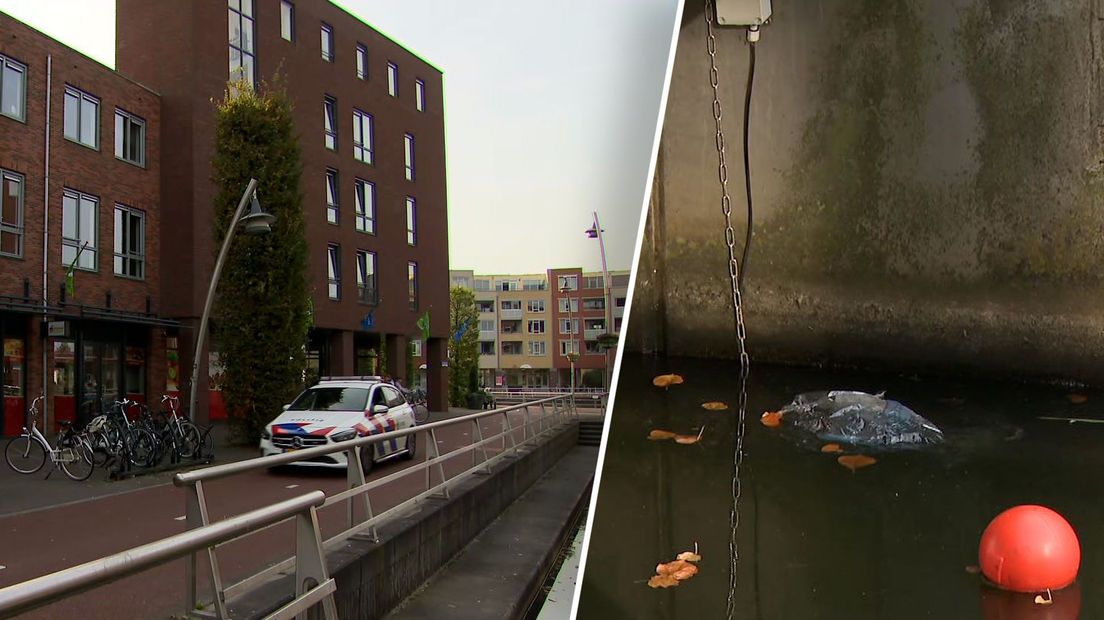 Politie is aanwezig op de Triasgracht.