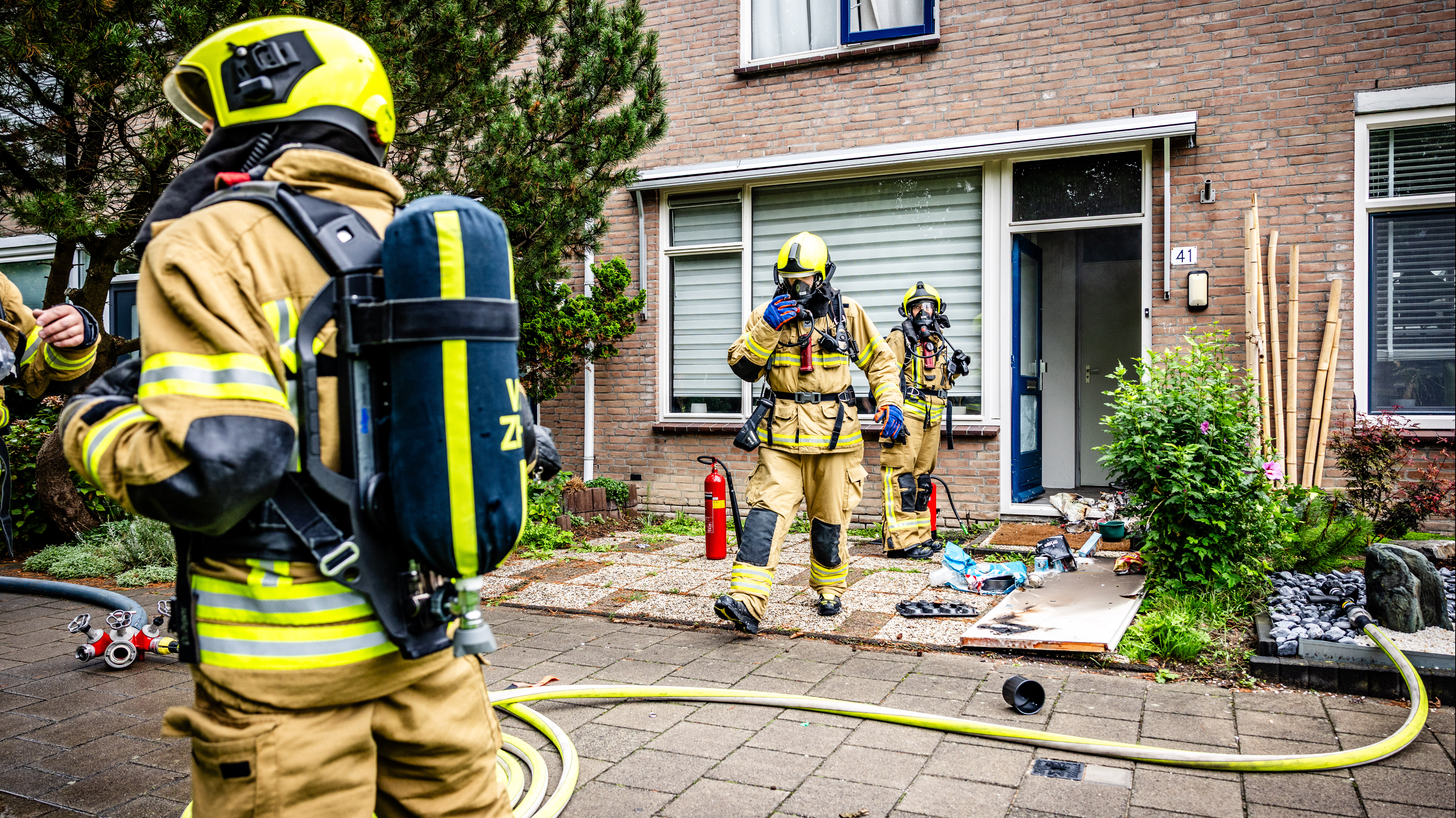De brand is ontstaan in de meterkast.