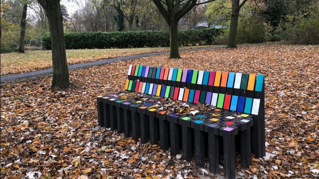 Wat kleur op een grijze dag in het park