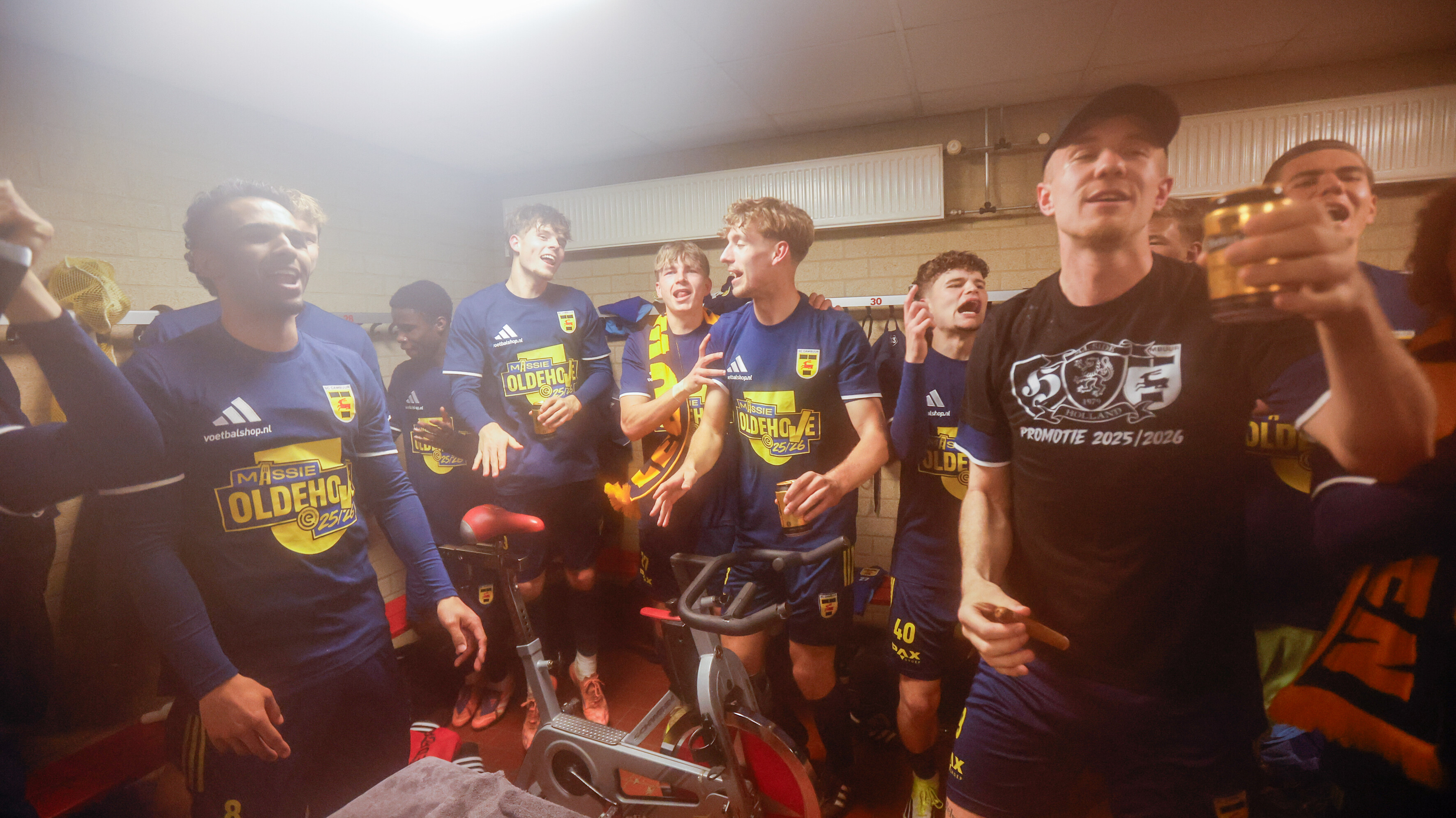 Feest in de kleedkamer