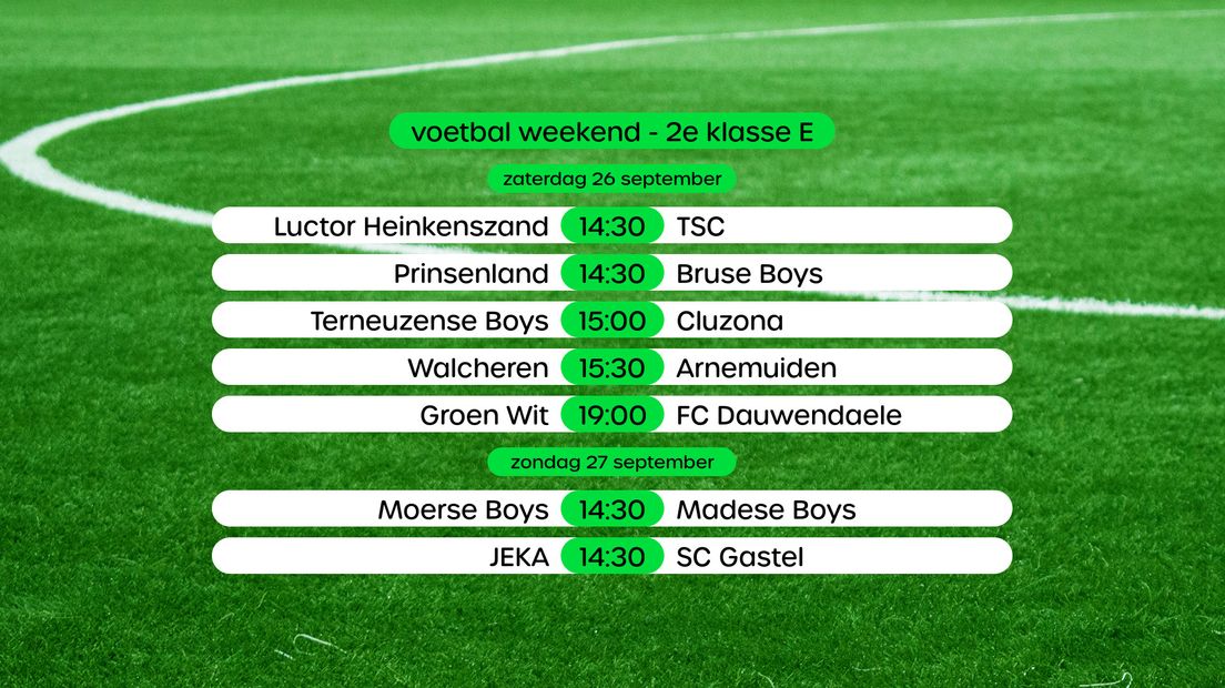 Programma 2e klasse E, swipe voor stand