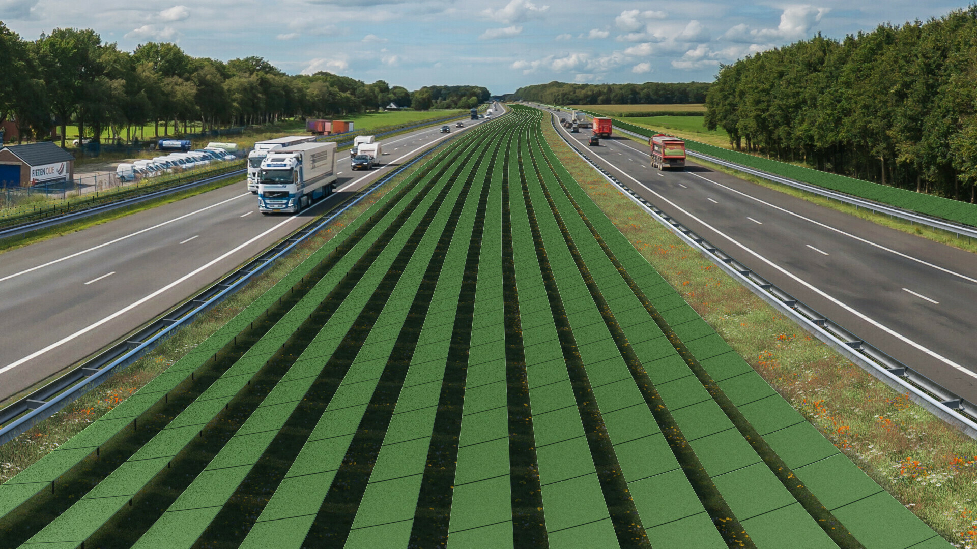 Zeventig kilometer vangrails, maar wanneer komen zonnepanelen langs A37?
