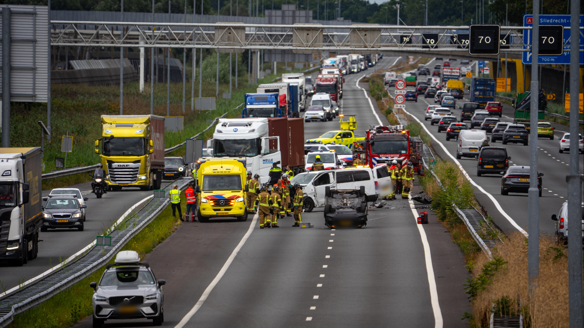 Het ongeluk gebeurde rond 15:45 uur.