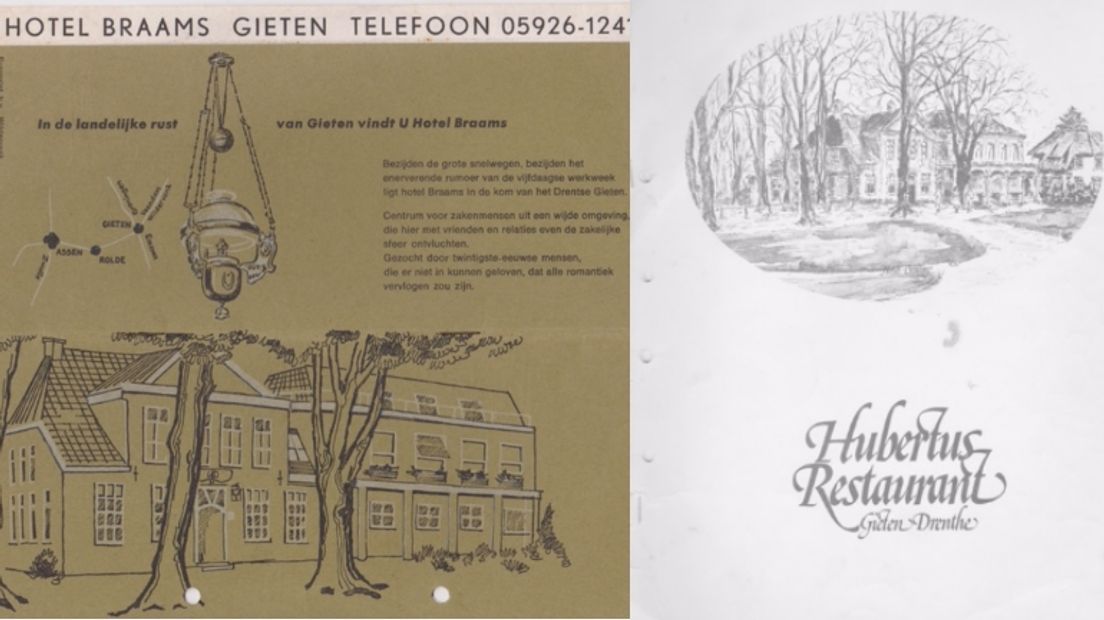 Een menukaart van hotel Braams (Rechten: Peter Niezing)