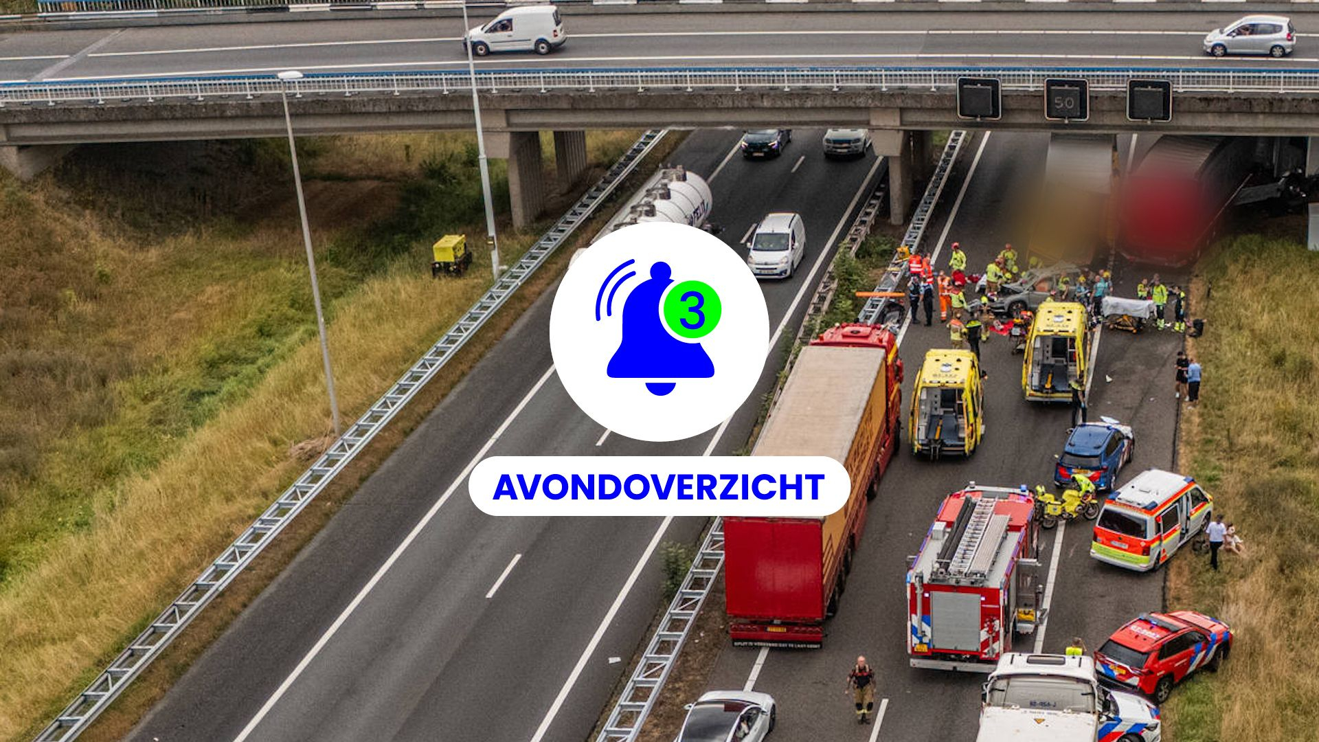 Chauffeur opgepakt na ongeluk A12, station ontruimd en brand in kas op zaterdag 1 augustus