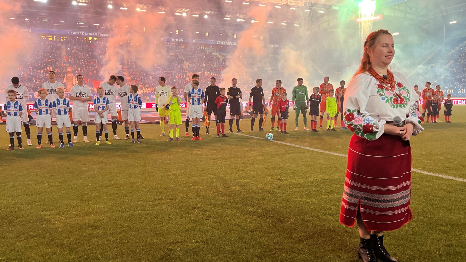 Nataliia Gryshchenko op het veld