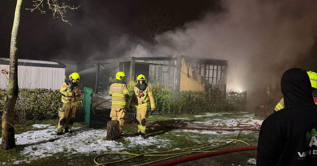 Chalet brandt volledig uit