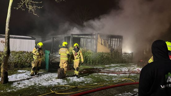 Chalet brandt volledig uit