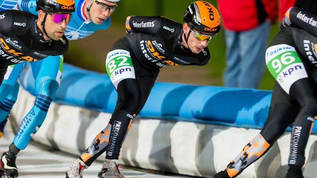 Sjoerd den Hertog, hier met beennummer 82, werd derde in Alkmaar archieffoto