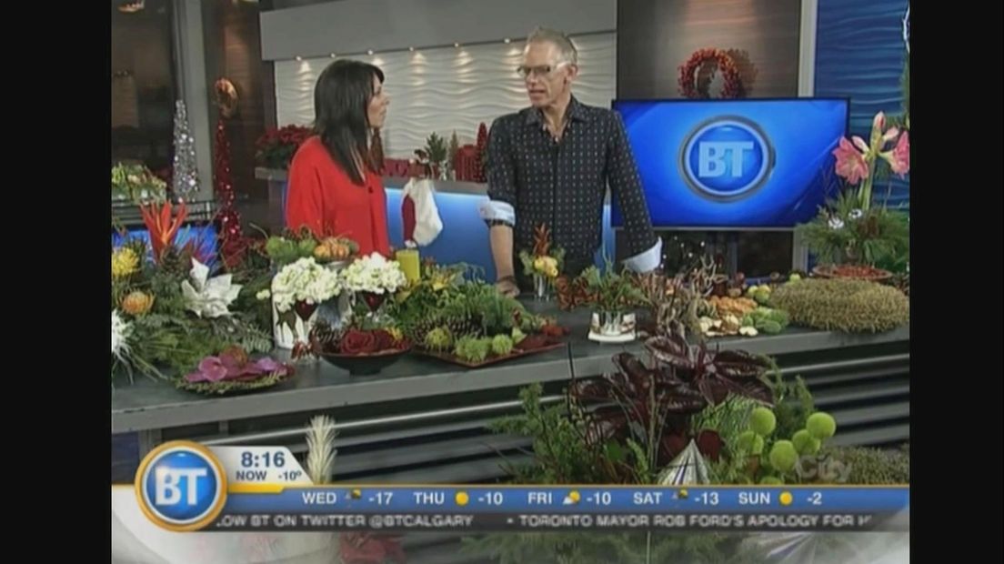 John Freriksen had op de Canadese televisie een bloemenrubriek