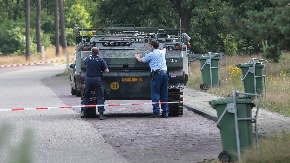 De gestolen pantserwagen (archieffoto RTV Drenthe)