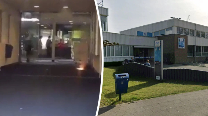 Iemand gooide afgelopen vrijdag illegaal vuurwerk in de entreehal van zwembad De Fakkel.