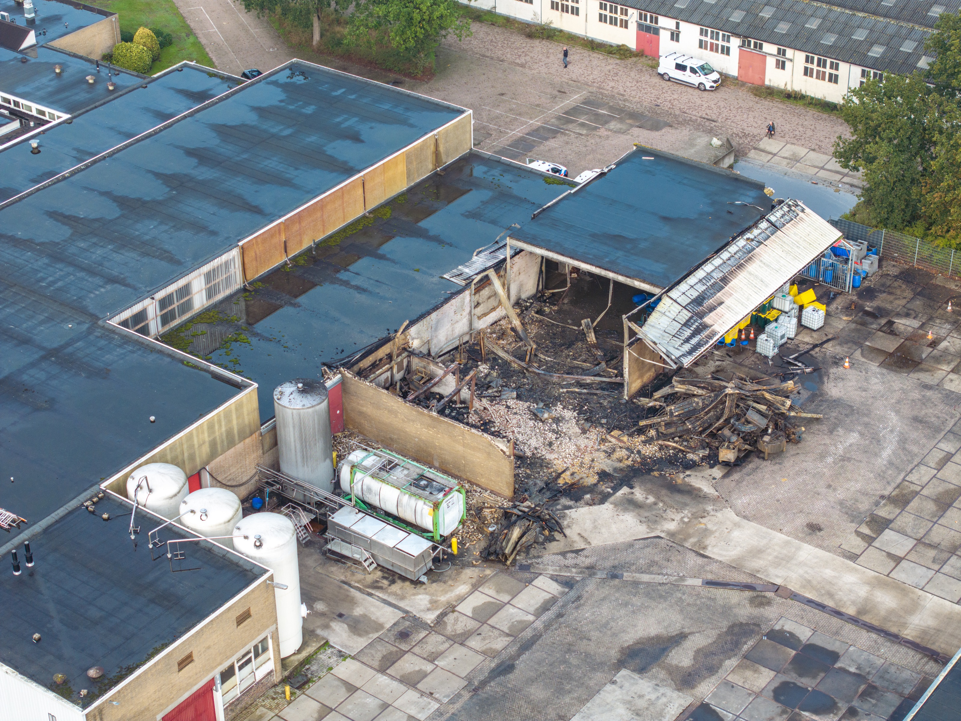 De loods vanuit de lucht