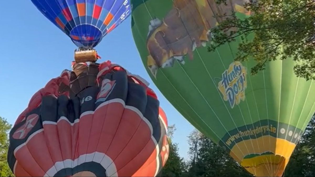 Friese luchtballonnen botsen op elkaar: 