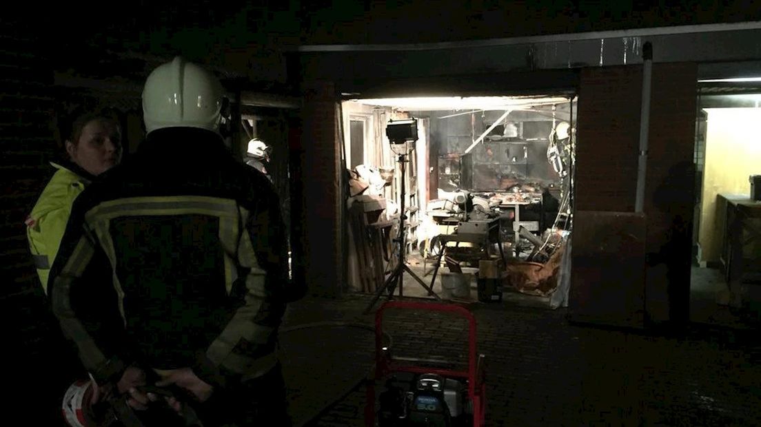 Brand in garage in Rijssen