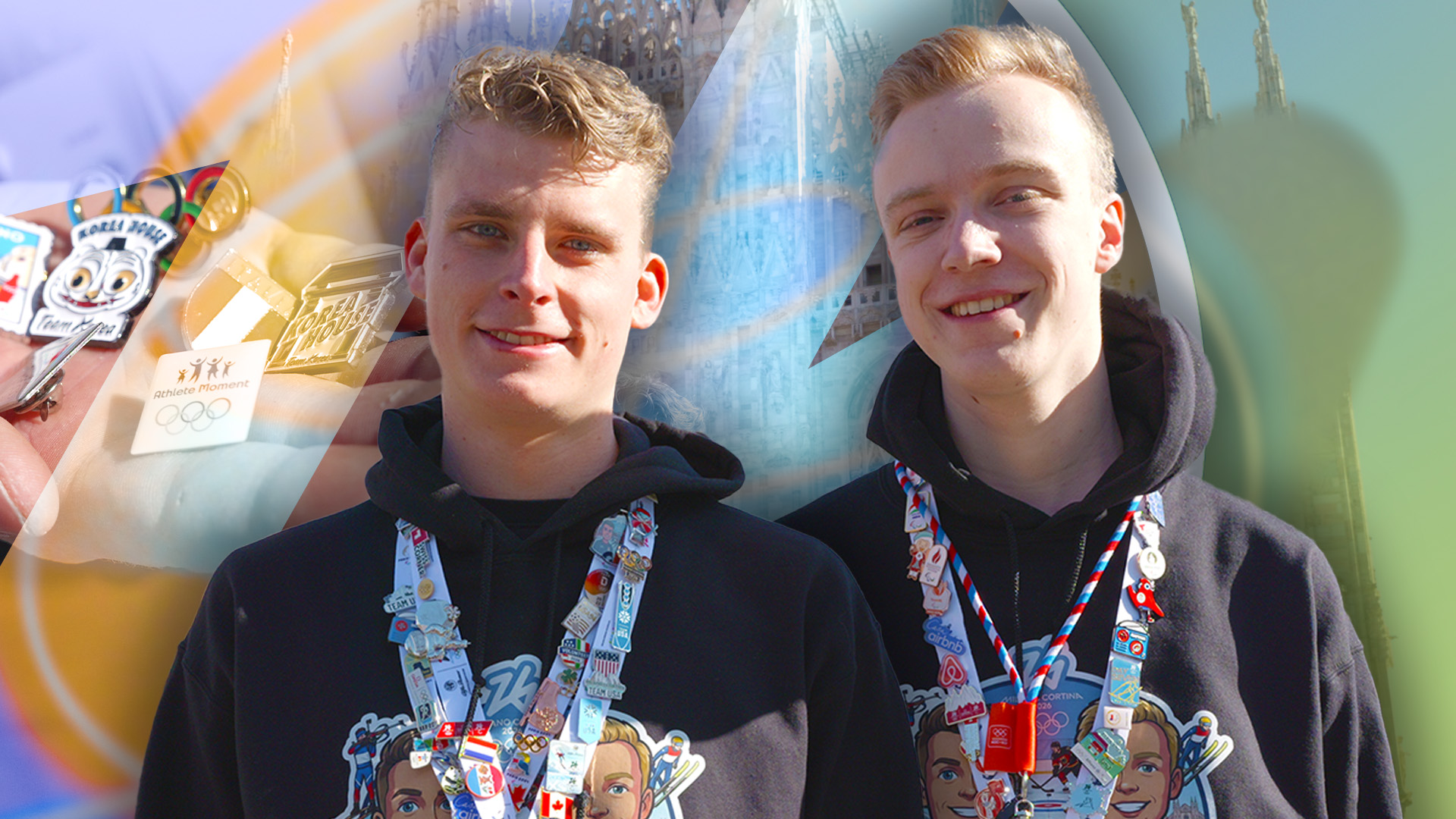 Bauke en Jesse sammelje seldsume pins fan oer de hiele wrâld yn Milaan