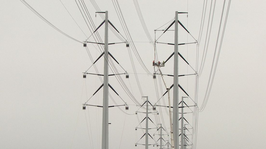 Elektriciteitsmasten van TenneT in Zuid-Beveland