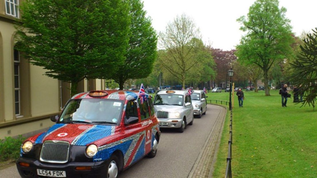 Londense taxi's bij het bezoek in 2015