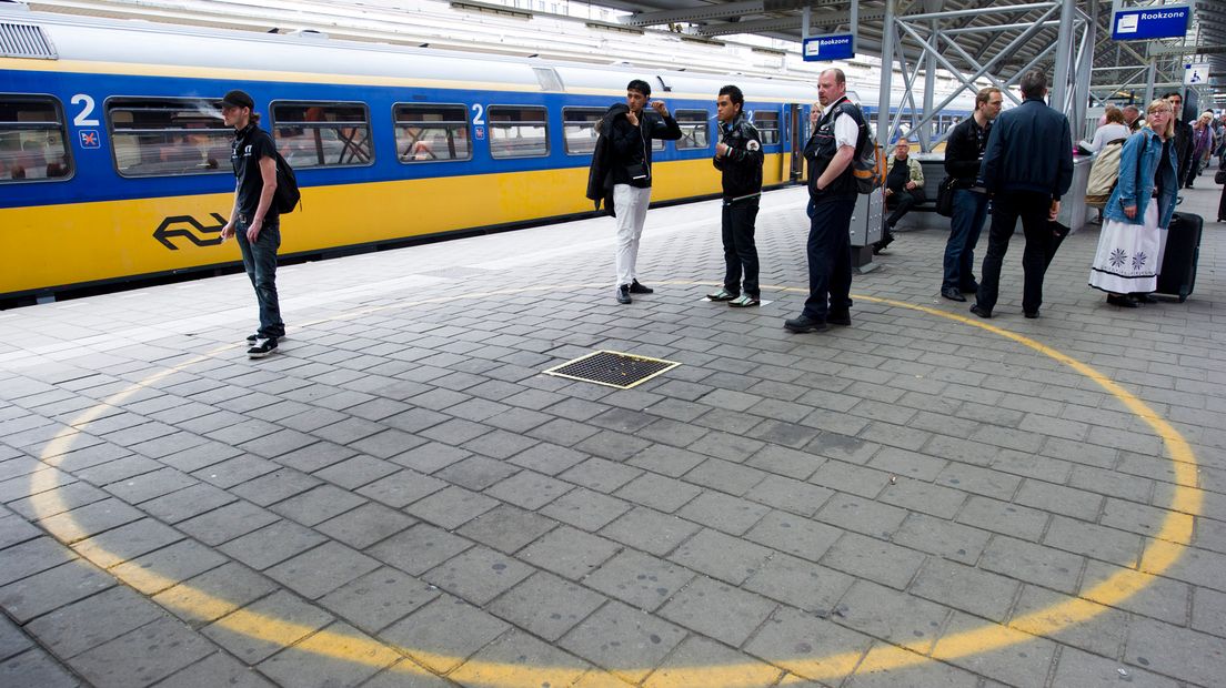 Een rookcirkel op station Amersfoort