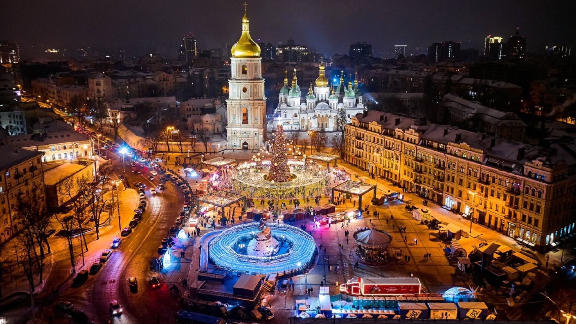 Zo zagen de kerstdagen er in 2021 uit in Kiev