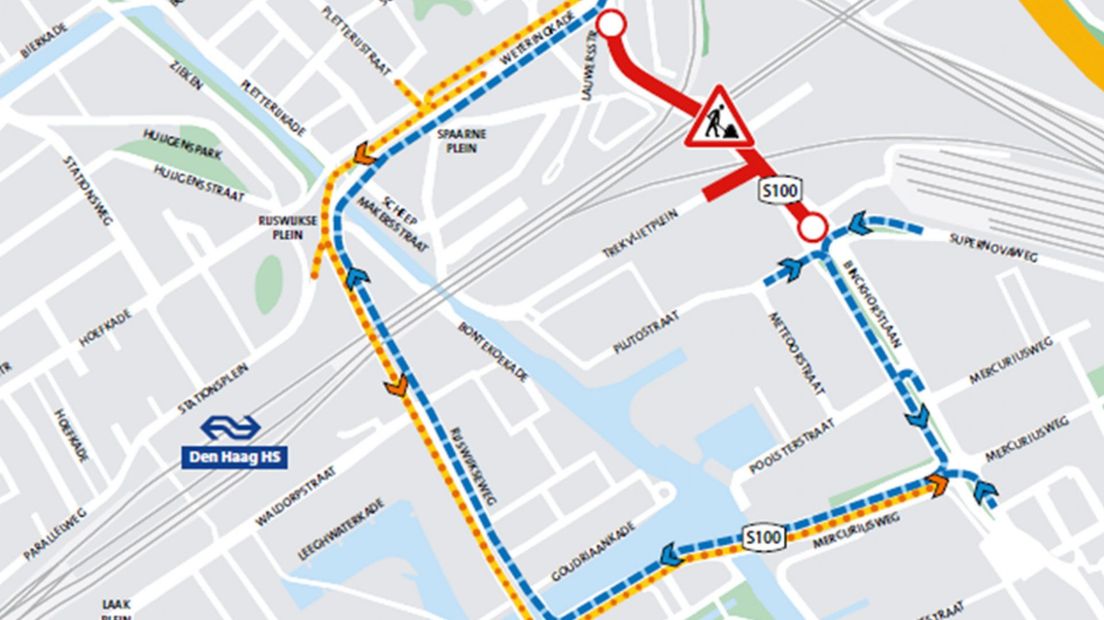 Omleidingen Binckhorstlaan | Afbeelding: gemeente Den Haag