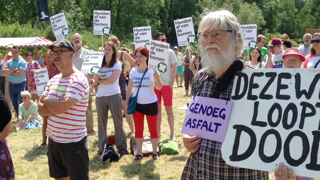 Eerder protest tegen de bomenkap op Amelisweerd