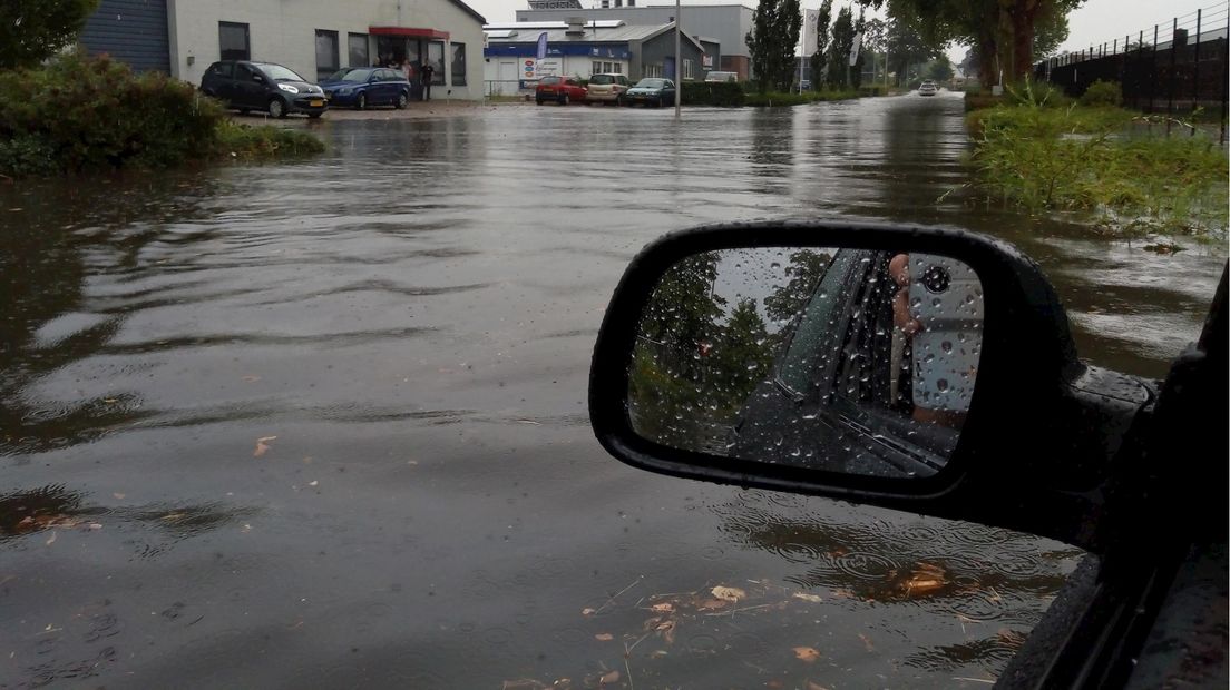 In Kampen zorgde de regen wél voor overlast