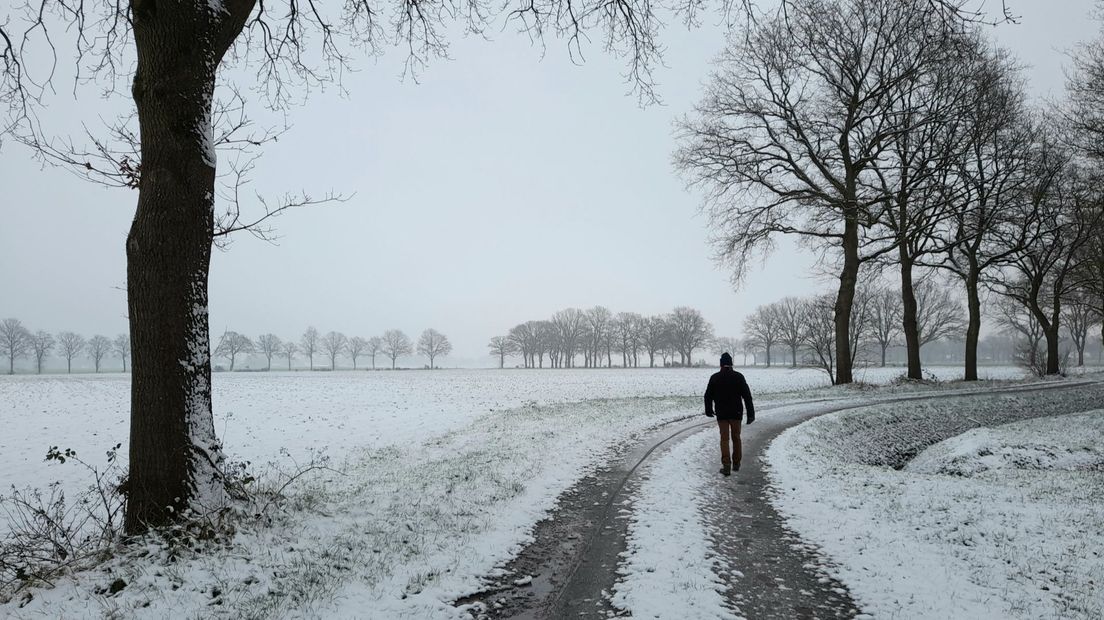 Wandelen in een sneeuwlandschap