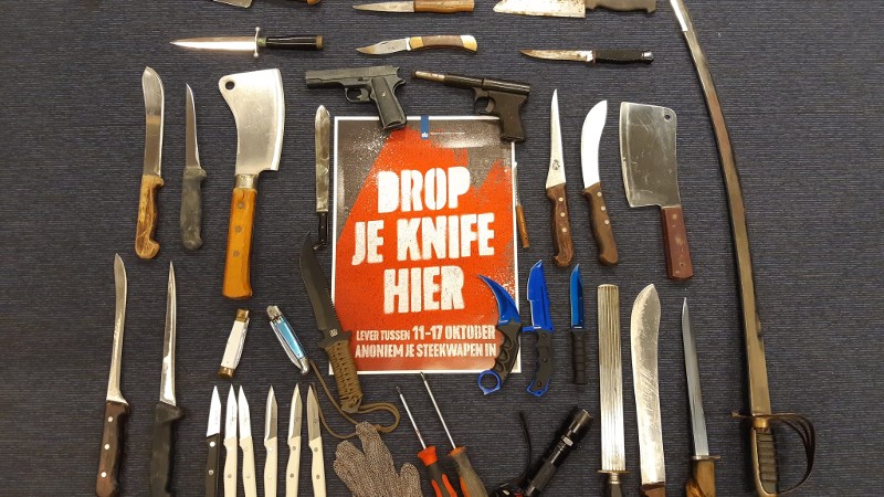 Een wapeninleveractie uit 2021 in de regio Rotterdam.