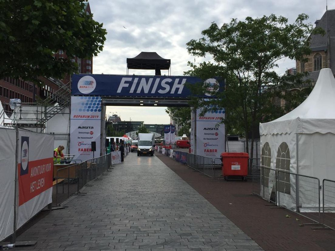 De nog legen finish op de Binnenrotte: Foto - René Toonen