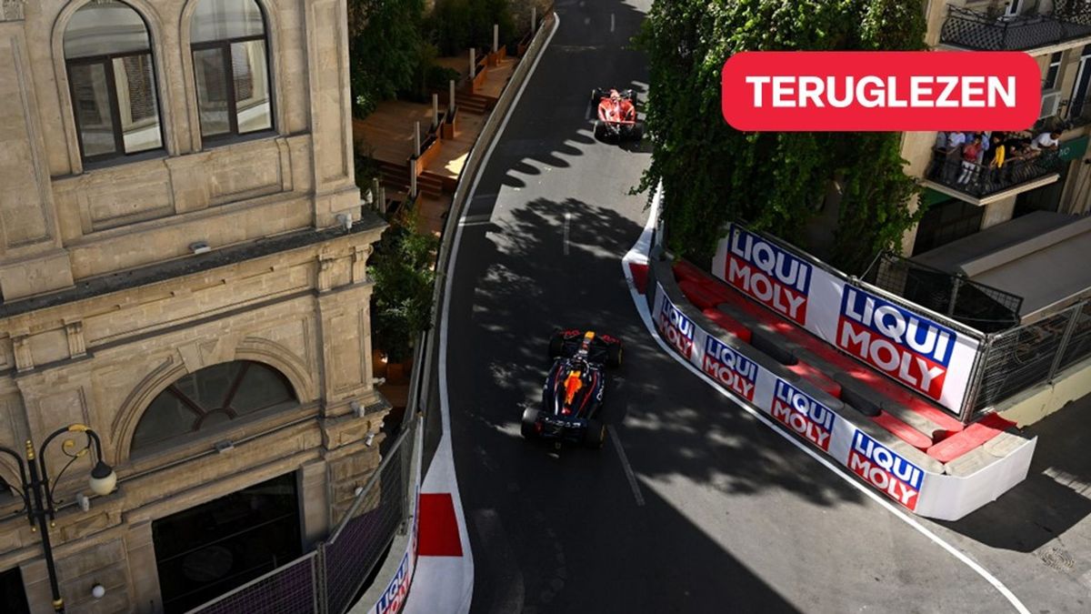 Teruglezen: Bijrol voor Max Verstappen in GP van Azerbeidzjan met venijn in de staart