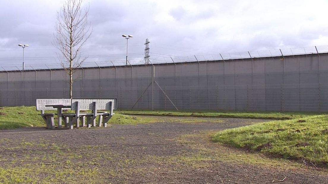 De luchtplaats in de Zutphense gevangenis.