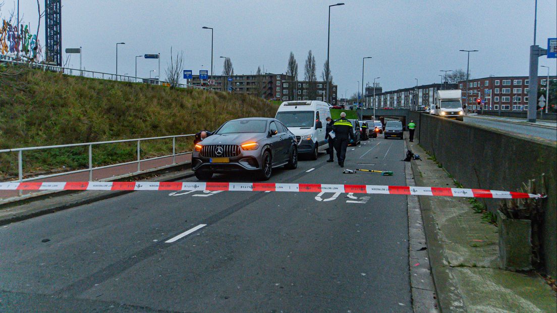 De bestuurder was onderweg toen het explosief afging