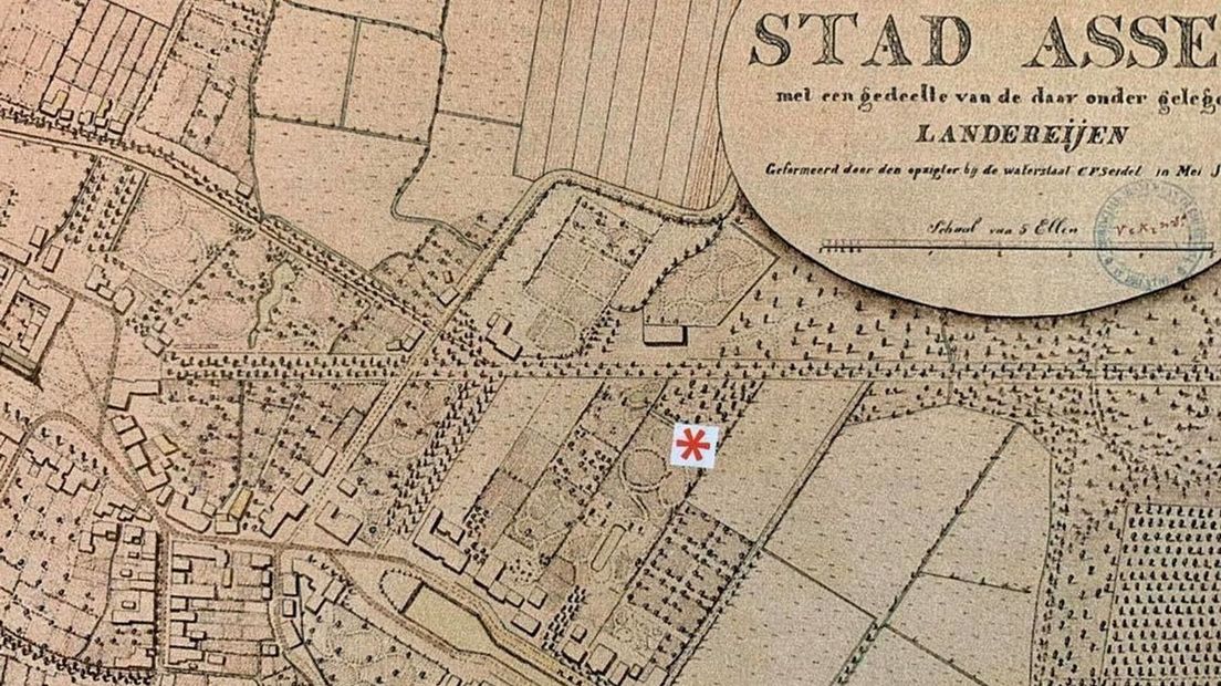 Plattegrond Assen van CF Seidel 1825 bewerkt door Rita Radetzky