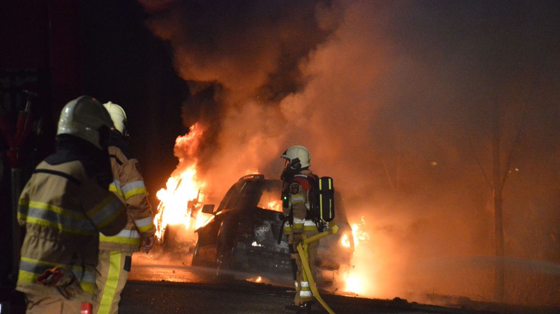 Autobrand in Giethoorn