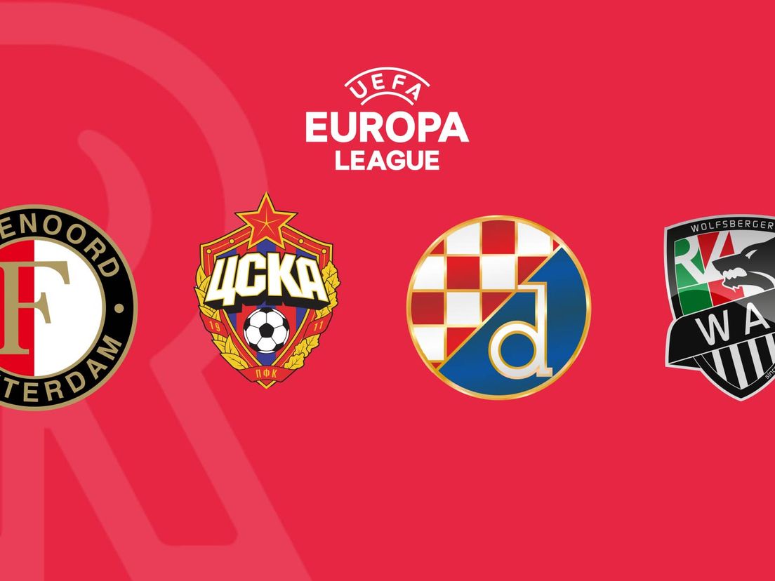 Feyenoord speelt tegen CSKA Moskou, Dinamo Zagreb en Wolfsberger in Europa League