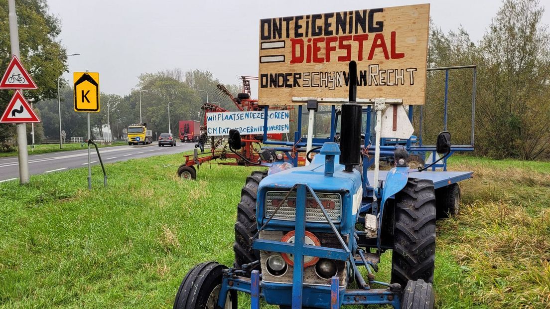 Boeren protesteren tegen onteigening in de gemeente Krimpenerwaard