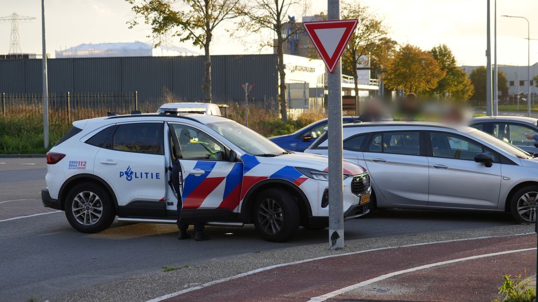 Politie ter plaatse bij kruising Osloweg en Stettinweg