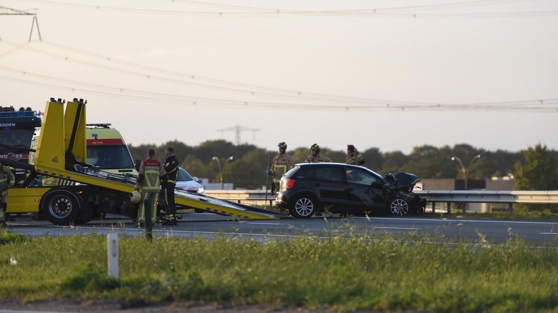 Het ongeluk gebeurde op de A35 bij Almelo-Zuid