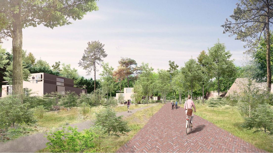 Impressie van natuur-inclusief wonen op Oude Tempel.
