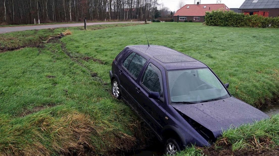 De bestuurder bleef ongedeerd