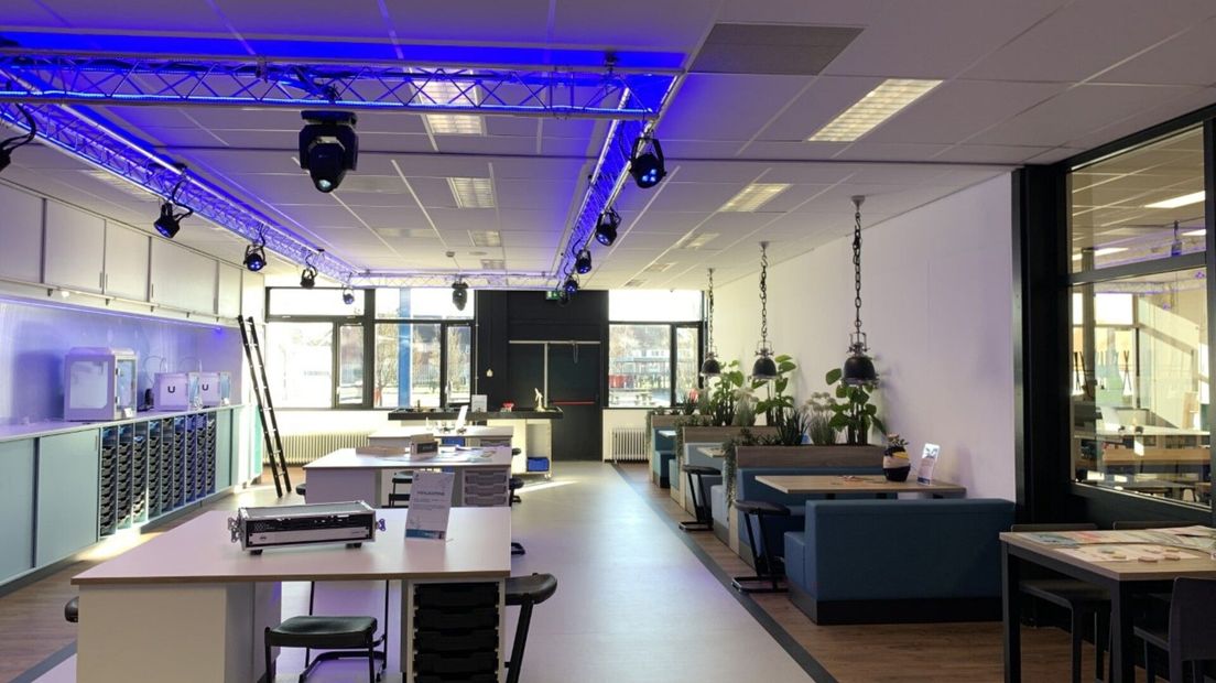 Zo ziet een deel van het nieuwe technologielokaal in het Lodewijk College eruit