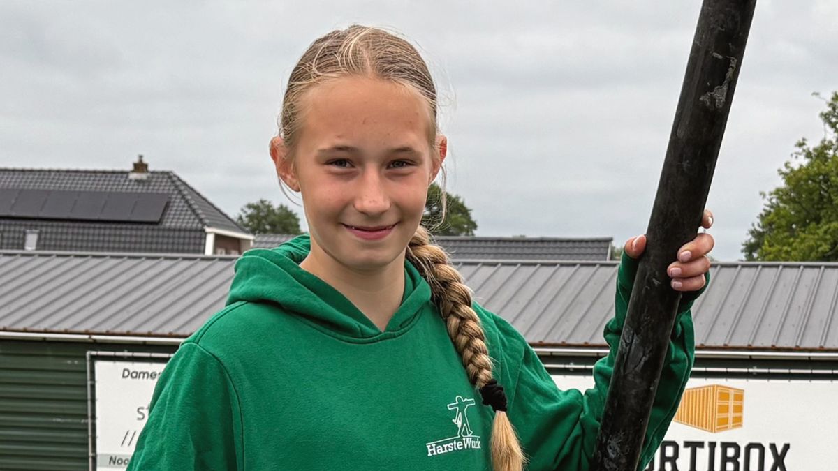 Voor het eerst een prinses bij het fierljeppen in Burgum: 